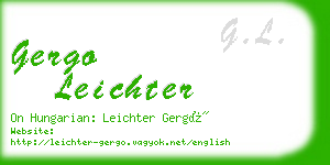 gergo leichter business card